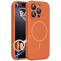 Miracase Magnetic for iPhone 16 Pro Case, Silicone, Amber Orange