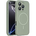 Miracase Silicone &amp; Magnetic for iPhone 16 Pro Max Case, Patina Green
