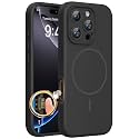 Miracase Silicone &amp; Magnetic for iPhone 16 Pro Max Case, Black