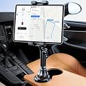 Miracase Cup Holder Tablet Mount for Car, [2025 Latest Upgraded] Adjustable Long Neck Car Tablet Holder Friendly Compatible with iPad, Pro, Air, Mini Samsung Galaxy Tab, All 6.1-12.9" Tab