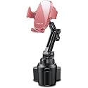 Miracase Cup Phone Holder for Car, [Upgraded Version] Adjustable Long Neck Car Cup Holder Phone Mount Cradle Friendly Compatible with iPhone Samsung Google and All Smartphones, Red