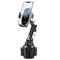 Miracase Cup Phone Holder for Car, [Upgraded Version] Adjustable Long Neck Car Cup Holder Phone Mount Cradle Friendly Compatible with iPhone Samsung Google and All Smartphones, Silver