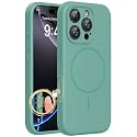 Miracase Magnetic for iPhone 16 Pro Case, Silicone, Midnight Green
