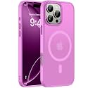 Miracase for iPhone 16 Pro Matte Series Case, Magnetic, Lilac Pink