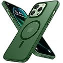 miracase Magnetic for iPhone 12/12 Pro Case (Compatible with MagSafe) Military-Grade Protection, Anti-Fingerprint Translucent Matte Phone Cover for iPhone 12/12 Pro Case 6.1 inch, Dark Green