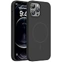 Miracase Silicone & Magnetic for iPhone 12 Pro Max Case, Black Magnetic