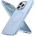 Miracase Magnetic for iPhone 15 Pro Case [Compatible with MagSafe] Military-Grade Protection, Anti-Fingerprint, Translucent Matte Slim Phone Case for iPhone 15 Pro 6.1" - Light Blue