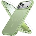 Miracase Magnetic for iPhone 17 Pro Max Case (Compatible with MagSafe) with Screen Protector Military-Grade Protection, Anti-Fingerprint Matte Phone Cover for iPhone 17 Pro Max 6.9 inch, Light Blue