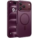 Miracase Magnetic for iPhone 18 Pro Case 6.3", Translucent Matte, Burgundy