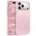 Miracase Magnetic for iPhone 18 Pro Case 6.3", Translucent Matte,Light Pink