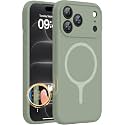 Miracase Magnetic for iPhone 18 Pro Case, Silicone, Patina Green