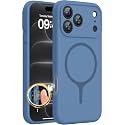 Miracase Magnetic for iPhone 18 Pro Case, Silicone, Glass Blue
