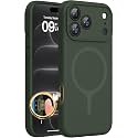Miracase Magnetic for iPhone 18 Pro Case, Silicone, Dark Green