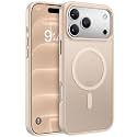 Miracase Magnetic for iPhone 18 Pro Case 6.3", Translucent Matte, Gold