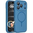 Miracase Magnetic for iPhone 18 Pro Case, Silicone, Capri Blue