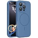 Miracase Magnetic for iPhone 16 Pro Case, Silicone, Glass Blue