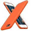 Miracase Silicone for iPhone SE 2022/SE 2020/7/8 Case,Amber Orange