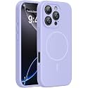 Miracase Silicone &amp; Magnetic for iPhone 16 Pro Max Case, Light Purple