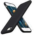 Miracase Silicone for iPhone SE 2022/SE 2020/7/8 Case,Black