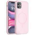 Miracase Silicone &amp; Magnetic for iPhone 11 Phone Case, Sand Pink