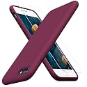 Miracase Silicone for iPhone SE 2022/SE 2020/7/8 Case,Wine Red