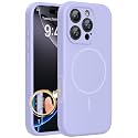 Miracase Magnetic for iPhone 16 Pro Case, Silicone, Light Purple