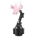 Miracase Universal Cup Phone Holder for Car, [Upgraded Version] Adjustable Long Neck Car Cup Holder Phone Mount Cradle Friendly Compatible with iPhone Samsung Google and All Smartphones, Crystal Pink