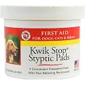 Miracle Care Kwik Stop Styptic Pads for Dogs, Cats and Birds, 90 Pre-Soaked Pads, Fast Acting Blood Stop with Pain Relieving Benzocaine(Pack of 12)