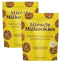 Miracle Mama Milkookies Lactation Cookies for Breastfeeding – Oatmeal Chocolate Chip Breastfeeding Snacks – Gluten Free & Dairy Free – Made with Oats, Flaxseed & Brewer’s Yeast – 2 x 8 oz