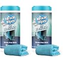 MiracleWipes for Electronics Cleaning - Screen Wipes Designed for TV, Phones, Monitors and More - Includes Microfiber Towel - (60 Count) (Pack of 2)
