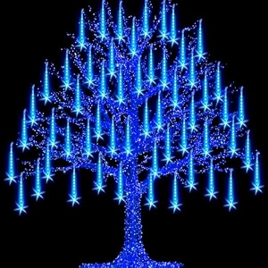 miradh rain drop lights led meteor shower lights 118 inch 8tubes 192leds falling diwali for decoration for home for home decoration blue