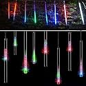 MIRADH Rain Drop Lights, LED Meteor Shower Lights 12 inch 8 Tubes 24 LEDs, Icicle Snow Falling Lights Diwali Lights for Decoration for homelights for Home Decoration (Multicolor)