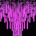 MIRADH Rain Drop Lights, LED Meteor Shower Lights 11.8 inch 8 Tubes 24 LEDs, Falling Lights Diwali Lights for Decoration for Home Lights for Home Decoration (Pink)