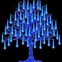 MIRADH Rain Drop Lights, LED Meteor Shower Lights 11.8 inch 8Tubes 192leds, Falling diwali for decoration for home for home decoration (Blue)