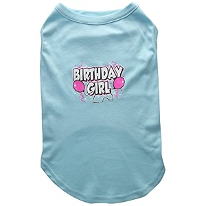 mirage pet cotton pet dog amp cat shirt screen printed 34birthday girl34 aqua 2xl 20-25 lbs 1 count