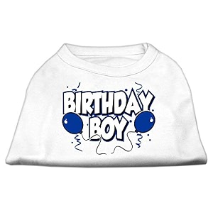 mirage pet products 18-inch birthday boy screen print shirts xx-large white