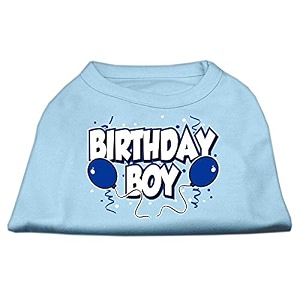 mirage pet products 18-inch birthday boy screen print shirts xx-large baby blue