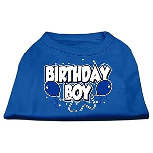 mirage pet products 18-inch birthday boy screen print shirts xx-large blue