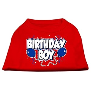 mirage pet products 18-inch birthday boy screen print shirts xx-large red