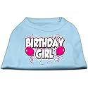 Mirage Pet Products 18-Inch Birthday Girl Screen Print Shirts, XX-Large, Baby Blue