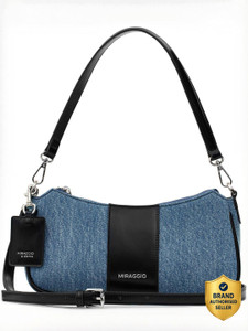 Miraggio Black Blue Shoulder Bag Bella Denim