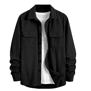 MiraMichi Mens Full Sleeve Corduroy Striped Casual