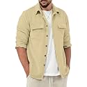 MiraMichi Men39s Full Sleeve Corduroy Striped Casual