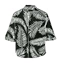 MiraMichi Mens Corduroy Printed Half Sleeve Casual