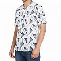 MiraMichi Mens Corduroy Printed Half Sleeve Casual