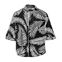 MiraMichi Mens Corduroy Printed Half Sleeve Casual