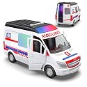 Mirana Ambulance - Big Toy Van for Kids with Multiple Emergency Siren Sound &amp; Lighting - 4 Preloaded Baby Rhymes Included - Openable Doors - Friction Powered Wheels and Durable Gift for Boys &amp; Girls