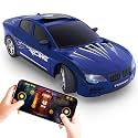 Mirana Tracer C-Type USB Rechargeable App Controlled Racing RC Car| High Speed Remote Control Car Toy | Immersive AR Gameplay | Gift for Boys and Kids Girls (Azure Blue)