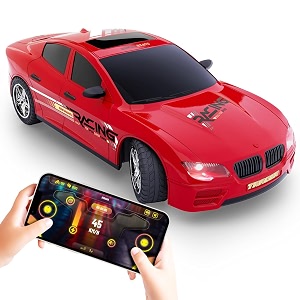 mirana tracer c-type usb rechargeable app controlled racing rc car high speed remote control car toy  immersive ar gameplay  gift for boys and kids girls candy red
