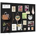 Miratino Large Bulletin Board, Cork Boards for Walls with Frame, Pin Display Board Vision Board for Home School Office Decor(Black)